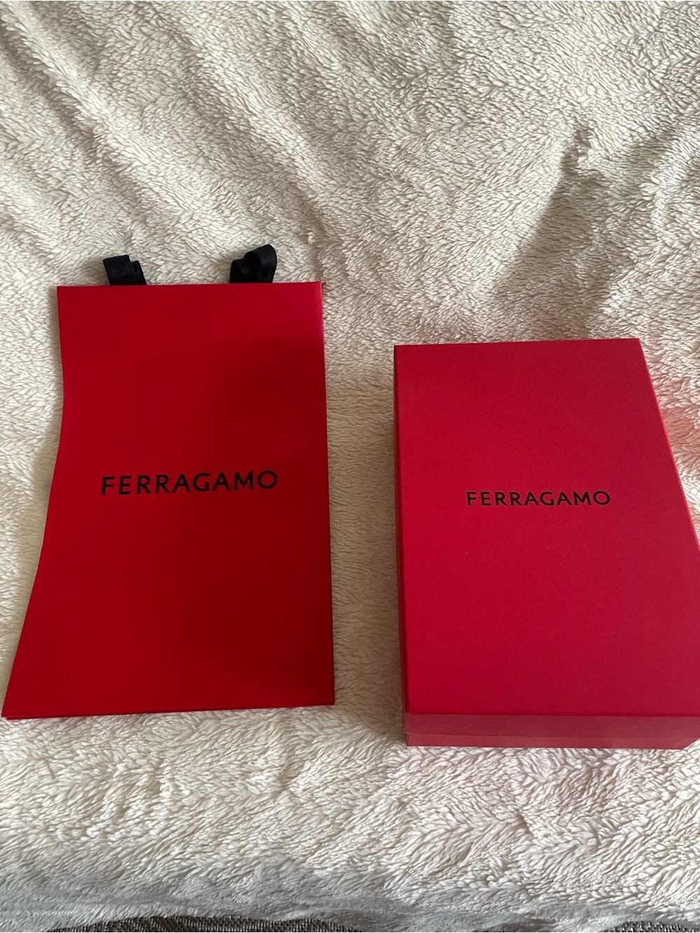 Salvatore Ferragamo Red Box & Bag Set